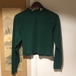 DEEP GREEN ADIDAS CROP TOP